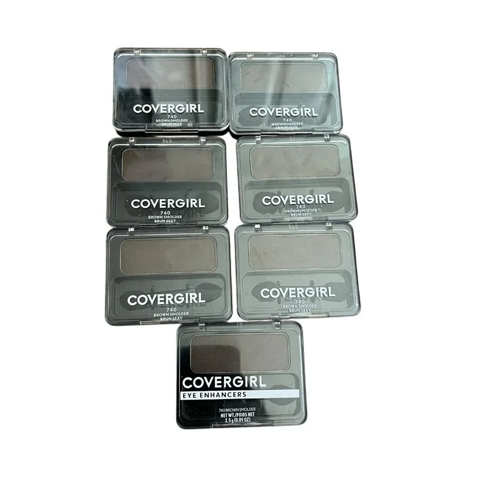 7X Covergirl Eye Enhancers Eye shadow BROWN SMOLDER #740 .09 oz New
